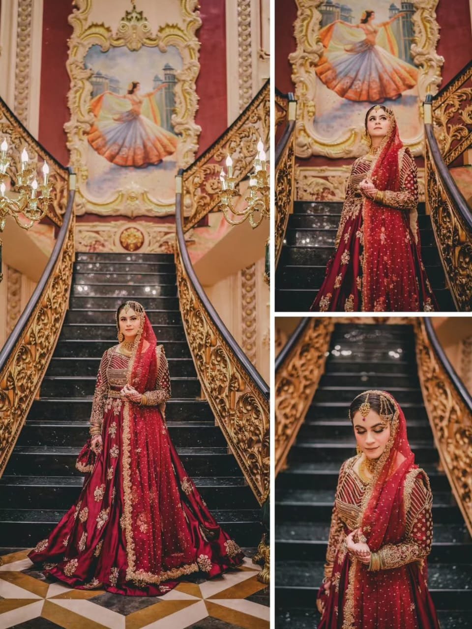 Reddish Maroon Hand-Embellished Sheesha Silk Lehenga Choli with Net Dupatta - Image 5