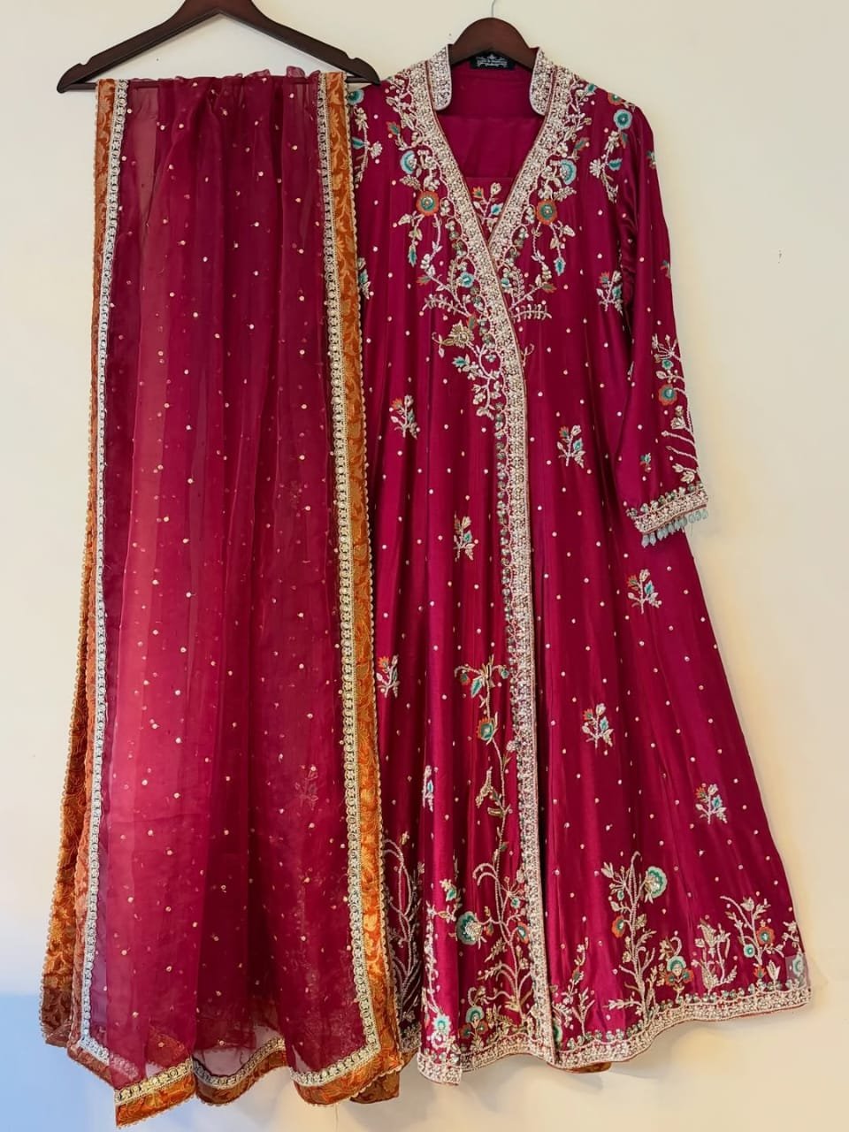 Angrakha Style Maxi in Pure Sheesha Silk